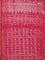 Chanderi bagru saree pink with allover prints and small zari woven border