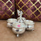 German silver chopala Gift Item set of 4 bowls attached together (Pack of 2 Pcs)