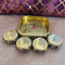 Gift Bowls Tray, Brass Gift item, Dry Fruit Tray with 4 Boxes, Ideal for tableware