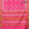 Bhagalpuri saree pink with butta prints and zari woven border