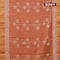 Bhagalpuri saree rust shade with butta prints and zari woven border