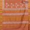 Bhagalpuri saree rust shade with butta prints and zari woven border
