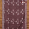 Bhagalpuri saree coffee brown with butta prints and zari woven border