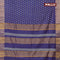 Bhagalpuri saree blue with allover butta prints and zari woven border