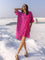 'I Love Pink' Oversized Asymmetrical Modal Long Shirt