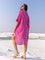 'I Love Pink' Oversized Asymmetrical Modal Long Shirt