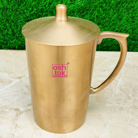 Bronze Jug Drinkware, Kansa Jug Tableware Diameter 4.5 Inches