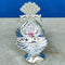 German Silver Diya, Puja Deepam, Oil Lamp Diameter 4.5 Inches