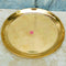 Navratri Special Round Polished Brass Plate, Puja Plate (Dia 7 Inches)