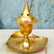 Golden Brass Agarbati Flower, Incense Stick holder for puja