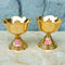 Brass Rose Diya, Rose model Traditional Puja Diya (Pack of 6 Pcs)