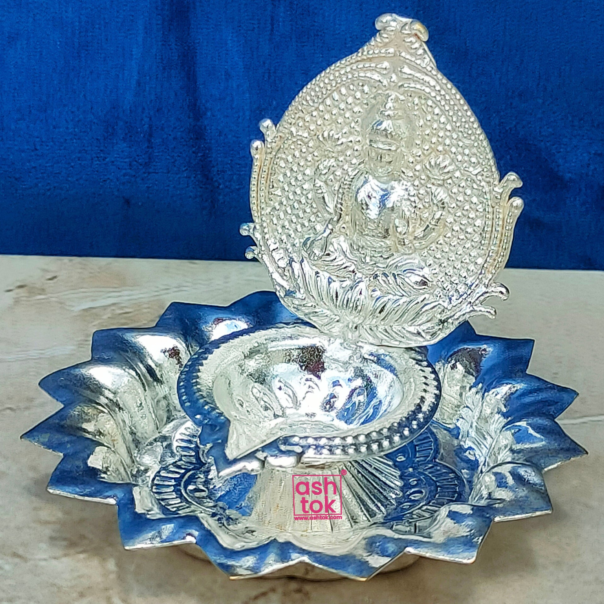 German Silver Kamal Laxmi Deepam, Laxmi Puja Deepam