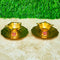 Brass Manikyal Diya With Plate, Handmade Puja Diya