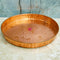 Pure Copper Plate, Copper Thali Hammered Design Online in India.