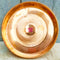 Pure Copper Plate with Circular Ring Design, Dinner Plate