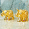 Brass Coloured Elephant Showpiece for Home Decor, Table Decor