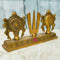 Brass Shanku Chakra Naama Stand, Antic Shanku Naamam, Decorative Showpiece