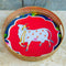 Cow Design Tray Flower Basket, Puja Tray For Temple