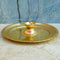 Brass Diya with Attached Plate, Puja Diya for Puja Room