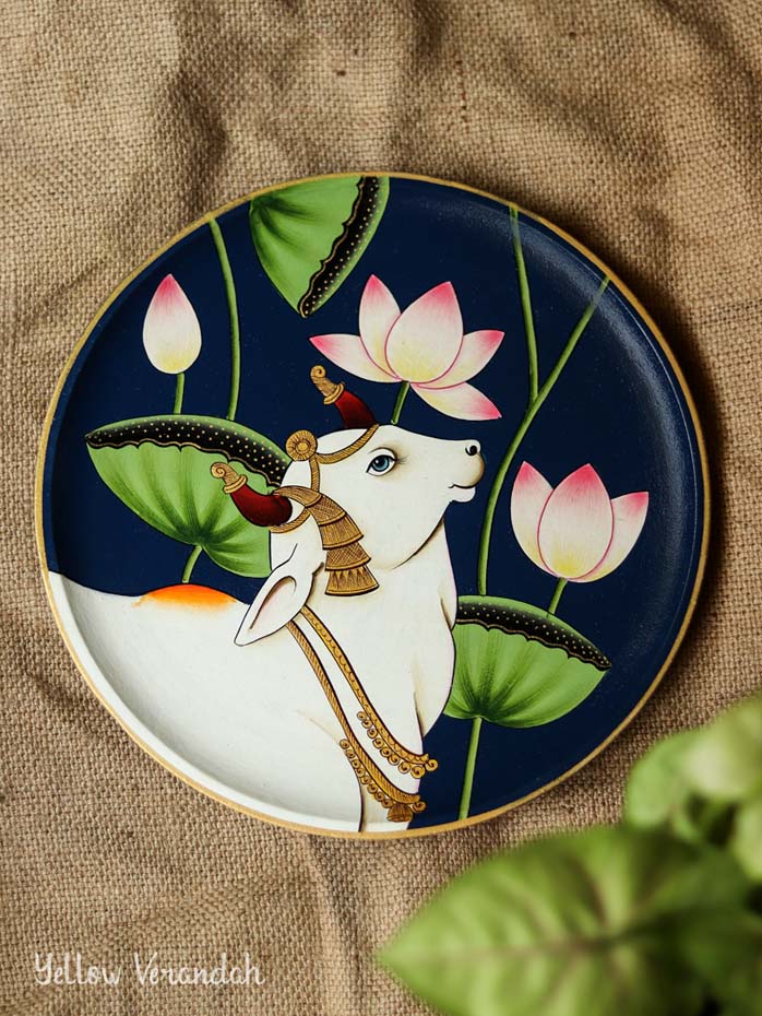 Pichwai Handpainted Wall Plate - 10