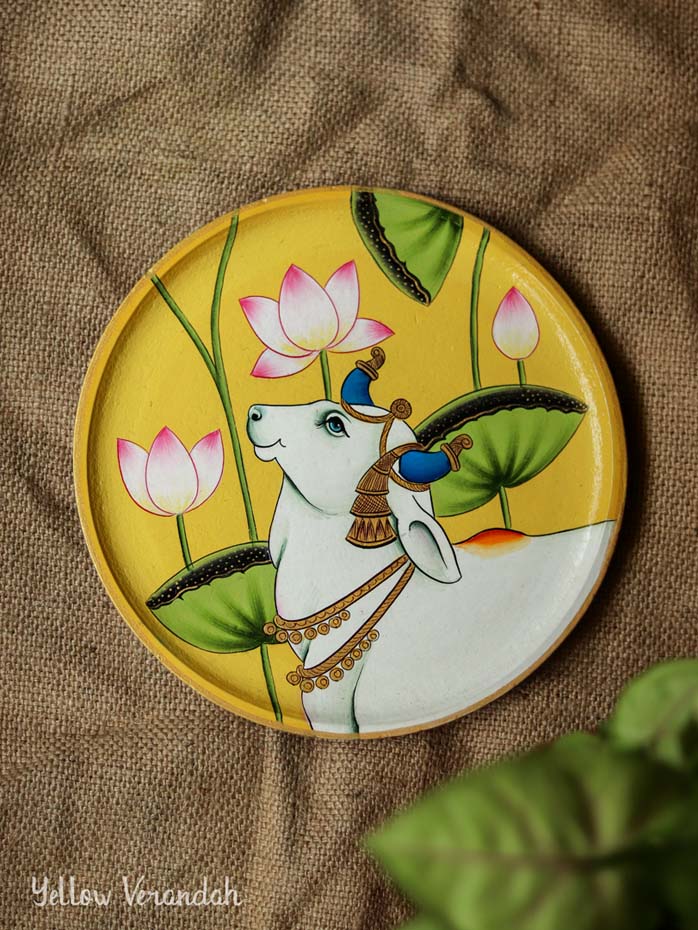 Pichwai Handpainted Wall Plate - 10