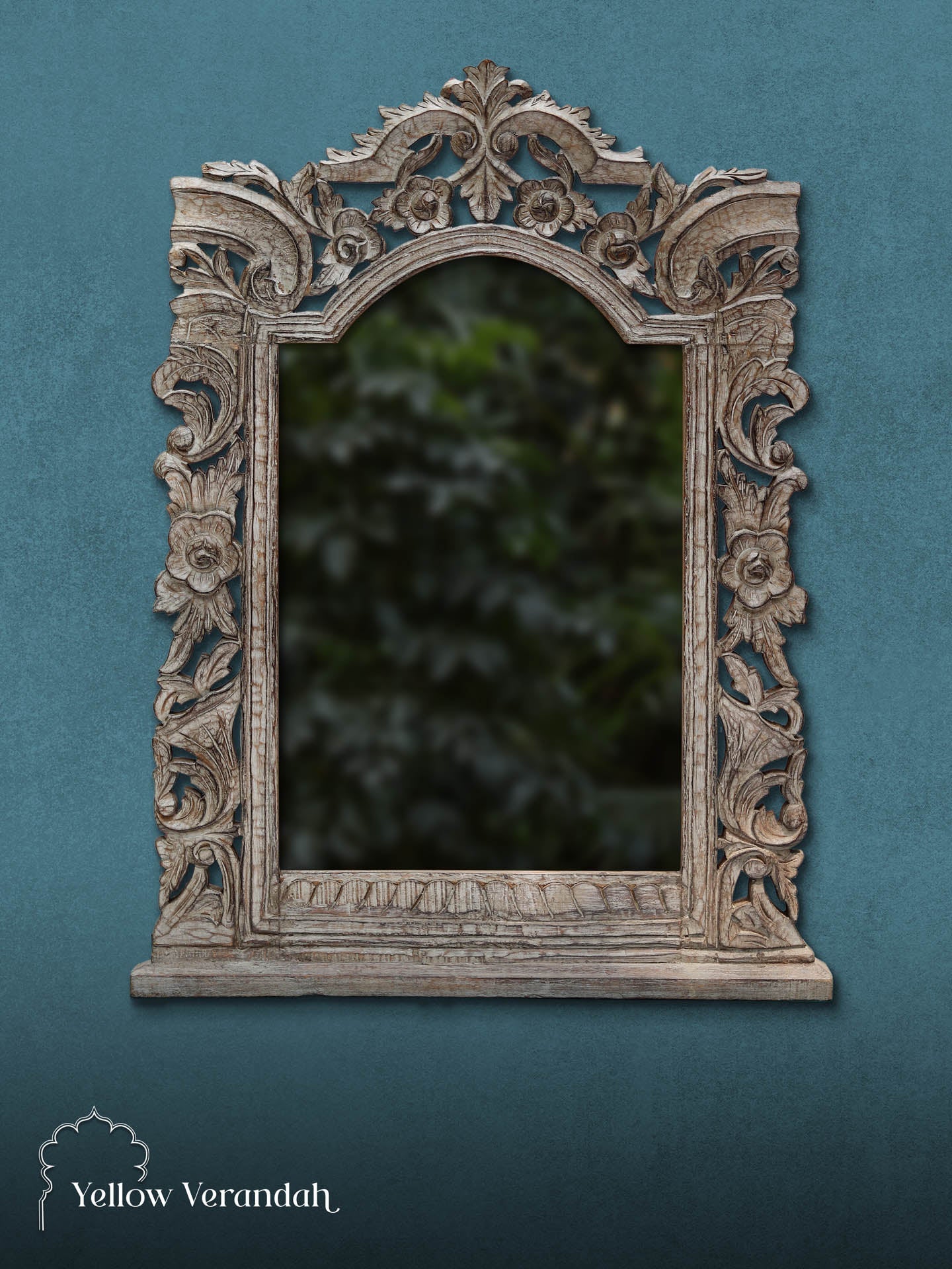 Victorian Wooden Carving Mirror