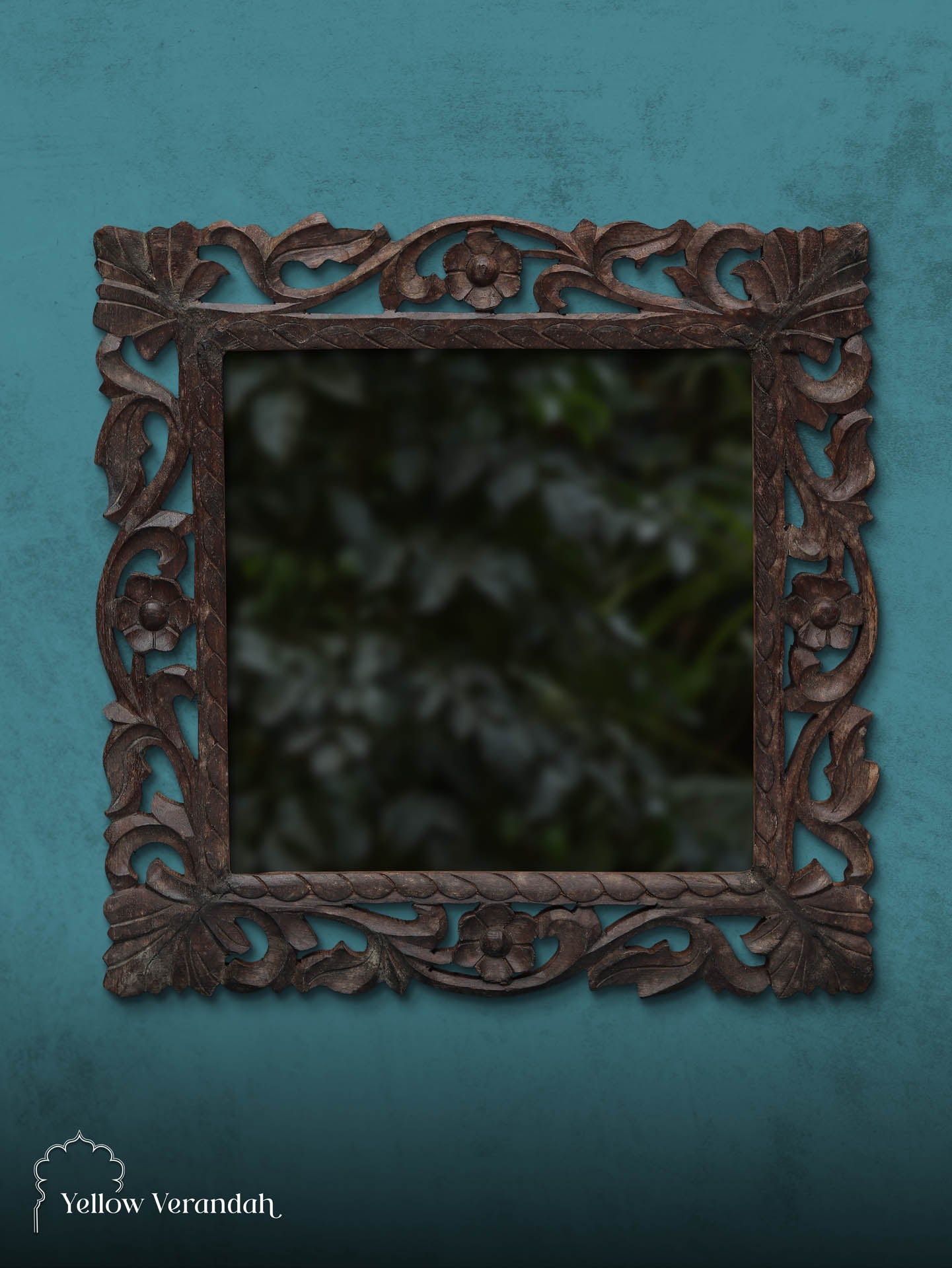 Victorian Wooden Carving Mirror