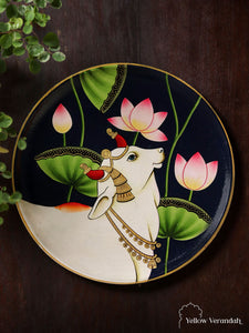 Pichwai Handpainted Wall Plate - 8"