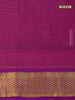 Silk cotton saree dual shade of mango yellow and purple with allover vairaosi pattern and zari woven border