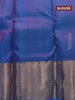Pure kanjivaram silk saree pink and cs blue with allover zari weaves and zari woven border