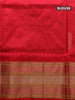 Pure paithani silk saree green and red with zari woven buttas and zari woven border & paithani design pallu