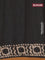 Muslin cotton saree black with allover batik prints and small zari woven border