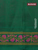 Silk cotton block printed saree pink and green with allover prints and printed border