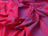Silk cotton block printed saree pink and blue with allover floral butta prints and printed border