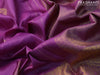 Pure kanjivaram silk saree lavender shade with zari woven buttas and long annam zari woven border