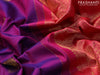 Pure kanjivaram silk saree purple and dual shade of pink with zari woven buttas and zari woven annam border