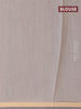 Muslin cotton saree dark magenta and grey with allover ikat prints and zari woven border