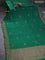 Banarasi raw silk saree green with thread & zari woven buttas and woven border