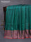 Banarasi handloom dupion silk saree teal green and dual shade of reddish green with thread & zari woven buttas and floral design woven border