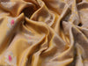 Pure uppada silk saree yellow shade with allover thread & silver zari woven floral buttas and silver zari woven border