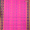 Bengal cotton saree pink and blue with thread woven buttas and thread woven border without blouse