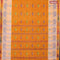 Bengal cotton saree mustard yellow with thread woven ikat butta weaves and thread woven border without blouse