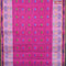 Bengal cotton saree pink and yellow with thread woven ikat butta weaves and thread woven border without blouse