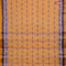 Bengal cotton saree pale orange with thread woven buttas and thread woven border without blouse