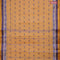 Bengal cotton saree mustard yellow with thread woven buttas and thread woven border without blouse