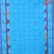 Bengal cotton saree cs blue and blue with thread woven buttas and long thread woven border without blouse