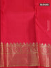 Pure kanjivaram silk saree lime yellow and dual shade of pink with allover zari weaves and rich zari woven border