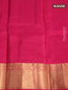 Pure kanjivaram silk saree mango yellow and pink with allover zari weaves and zari woven border