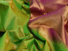 Pure kanjivaram silk saree light green and purple with allover zari woven buttas and zari woven border