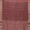 Chanderi silk cotton saree rust shade and grey with natural vegetable prints and zari woven gotapatti lace border